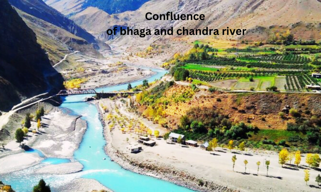 Confluence
of bhaga and chandra river