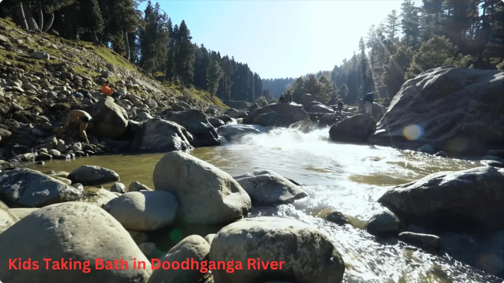 Kids Taking Bath in Doodhganga River
